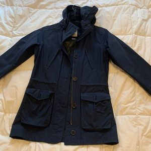 Waterproof Timberland navy blue rain jacket- gray for April Showers ☂️